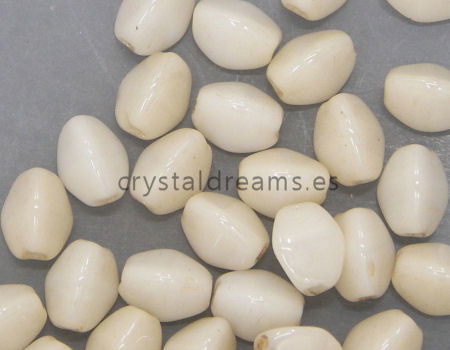 Pinch Beads 5mm - 25 Piezas - Color: White Brown Lustre - - Crystaldreams Abalorios