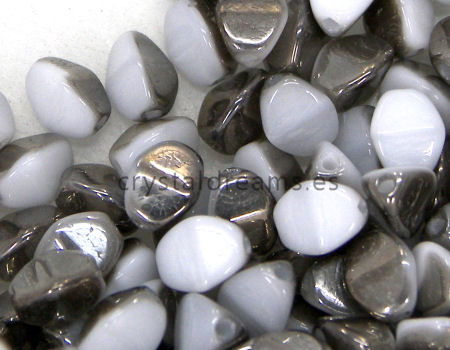 Pinch Beads 5mm - 25 Piezas - Color: White Chrom - - Crystaldreams Abalorios