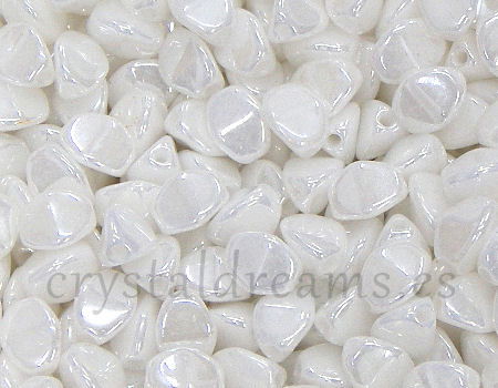 Pinch Beads 5mm - 25 Piezas - Color: White Luster - - Crystaldreams Abalorios