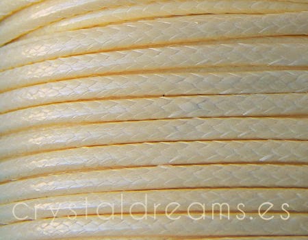 Poliester Encerado 2,5mm - CREMA - - Crystaldreams Abalorios