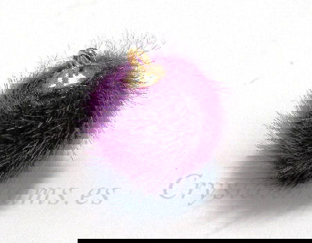 Pom Pom de 15mm - Agujero 1,5mm - Golden/Amethyst - - Crystaldreams Abalorios