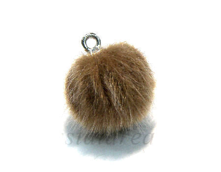 Pom Pom de 15mm - Agujero 1,5mm - Silver/Bear - - Crystaldreams Abalorios