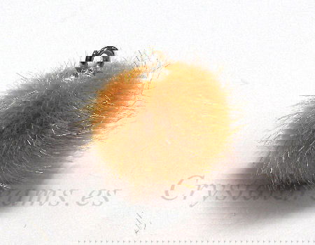 Pom Pom de 15mm - Agujero 1,5mm - Silver/Orange - - Crystaldreams Abalorios