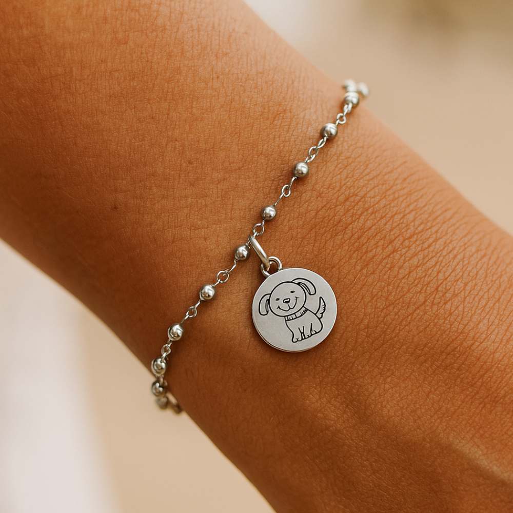 pulsera personalizada con charm de mascota