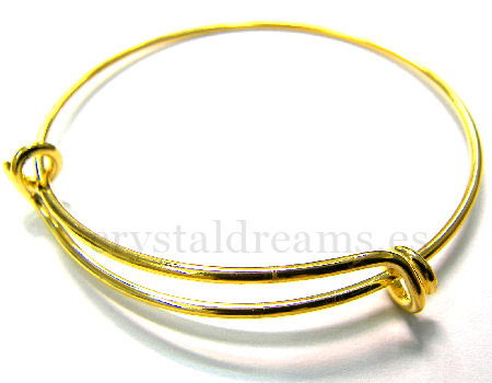 Pulsera Metal regulable 55-65mm - 1,5mm - Golden - - Crystaldreams Abalorios