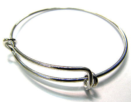 Pulsera Metal regulable 55-65mm - 1,5mm - Platinum - - Crystaldreams Abalorios