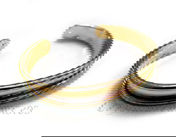 Pulsera Metal regulable 55-65mm - 9mm - Dorado - - Crystaldreams Abalorios