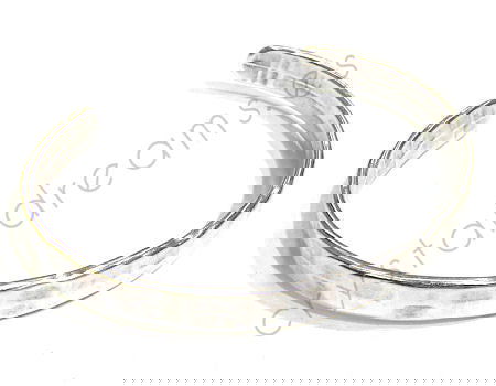 Pulsera Zamak regulable 55-65mm - Plateado 7mm. de ancho - - Crystaldreams Abalorios