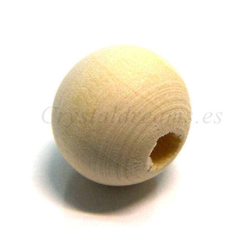 Redonda de madera 12mm - Agujero: 3mm - - Crystaldreams Abalorios