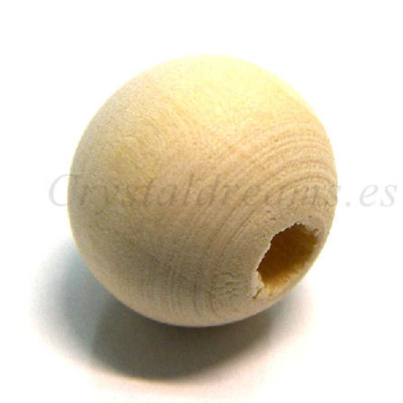 Redonda de madera 14mm - Agujero: 3mm - - Crystaldreams Abalorios