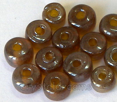 Rocalla 6mm "Dark Honey" 10 gr.- 40 unidades - Agujero: 1,5mm - - Crystaldreams Abalorios