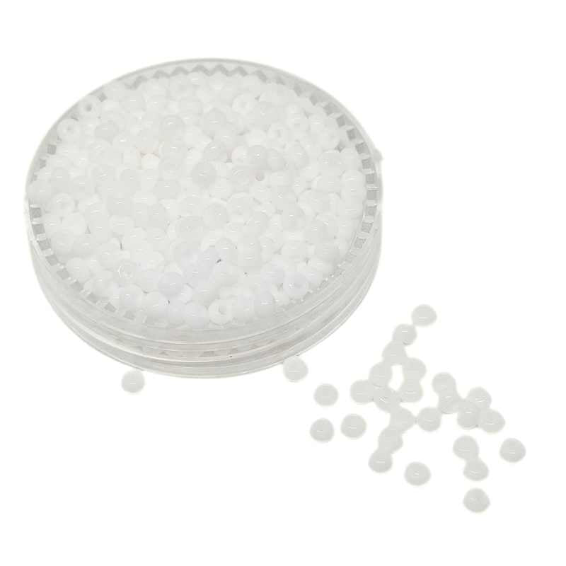 Rocalla Preciosa 11/0 - 2mm 10gr. - Opaque White - - Crystaldreams Abalorios