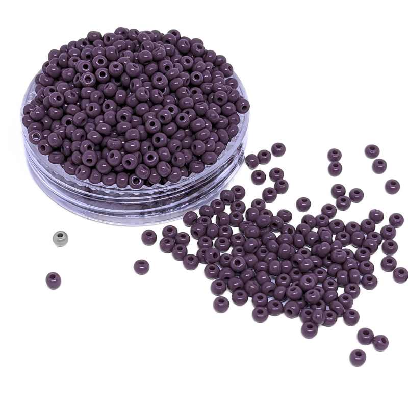 Rocalla Preciosa 11/0 2mm Opaque Purple 10gr. - - Crystaldreams Abalorios