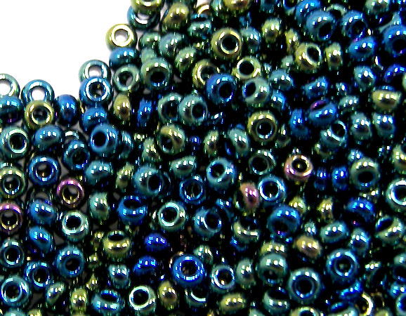 Rocalla Preciosa® 9/0 - Green Iris - 10 gr. - - Crystaldreams Abalorios