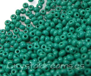 Rocalla Preciosa® 9/0 - Opaque Emerald - 10 gr. - - Crystaldreams Abalorios