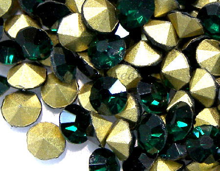 SS10 Strass Rhinestone - Emerald - col.010 - - Crystaldreams Abalorios