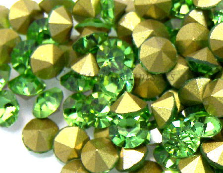 SS10 Strass Rhinestone - Peridot - col.009 - - Crystaldreams Abalorios