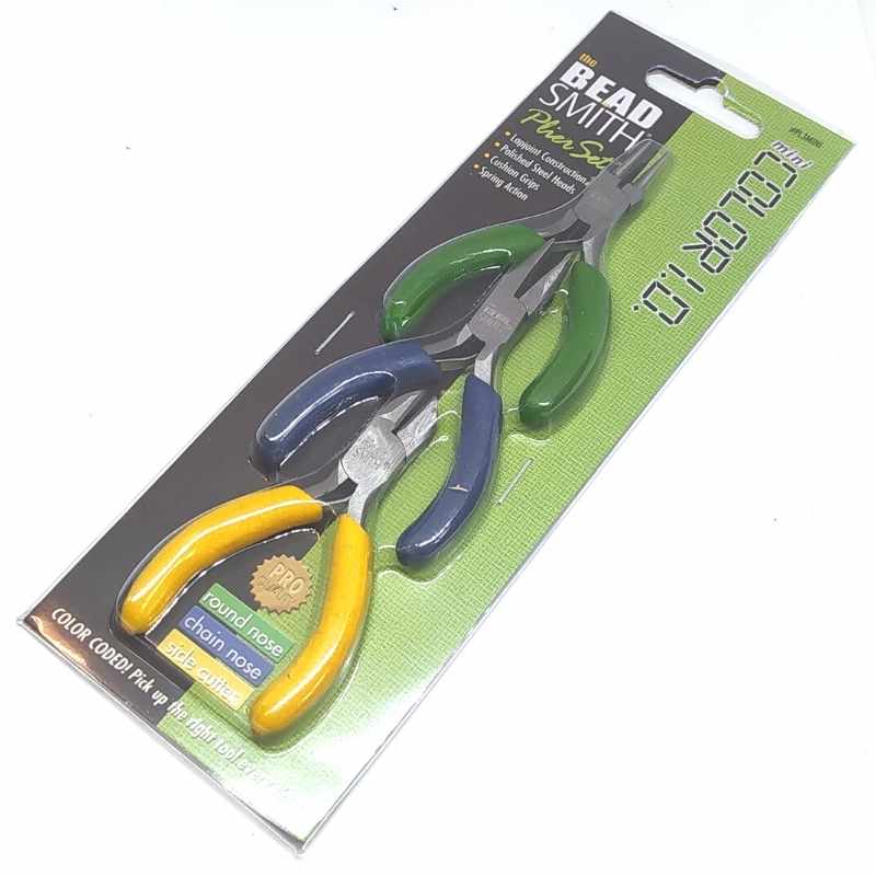 Set de 3 Alicates Mini 100% BeadSmith Plana, Redonda y de Corte - - Crystaldreams Abalorios