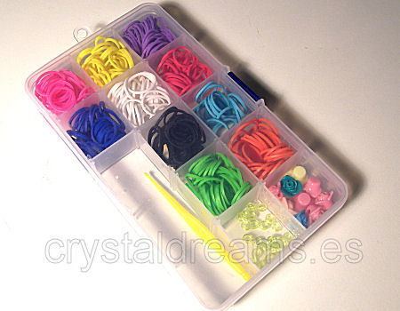 Set nº1 gomitas MULTIMIX - Con Ganchillo,cuentas y Clips - - Crystaldreams Abalorios