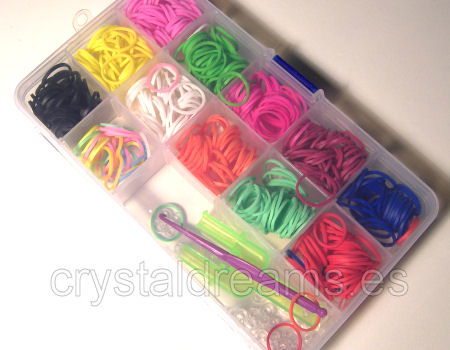 Set nº2 gomitas MULTIMIX - Con Gancho,Ganchillo y Clips - - Crystaldreams Abalorios