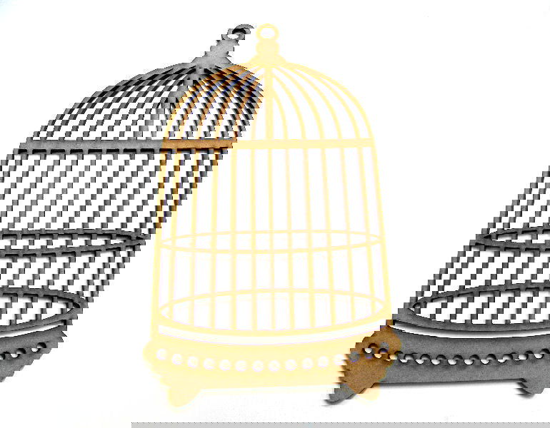 Silueta de DM para decoración 25x15cm Cage - - Crystaldreams Abalorios