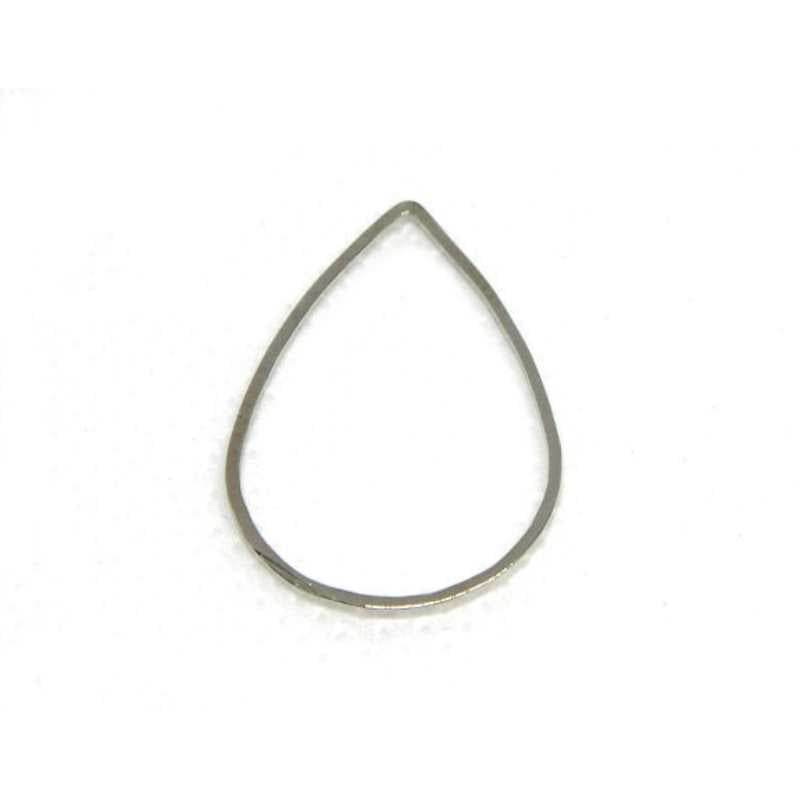 Soporte Brick Stitch Miyuki Drop 25x16mm Silver Espesor: 1mm - - Crystaldreams Abalorios