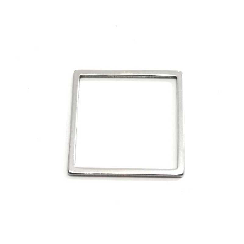 Soporte Brick Stitch Miyuki Square 20mm Acero Inox Espesor: 1mm - - Crystaldreams Abalorios