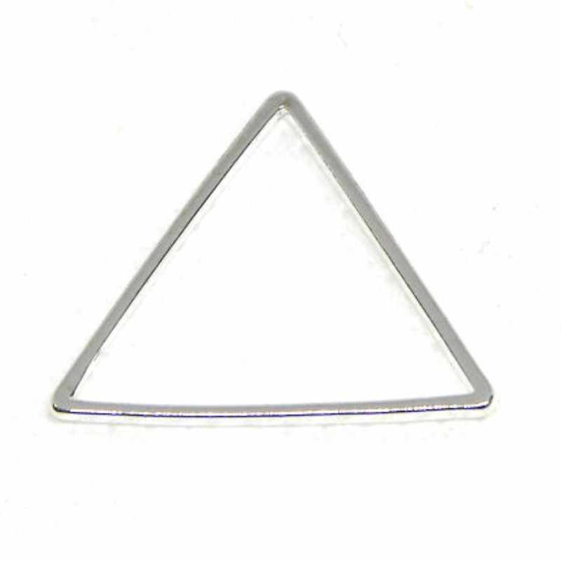 Soporte Brick Stitch Miyuki Triangle 21x23mm Silver Espesor: 1mm - - Crystaldreams Abalorios