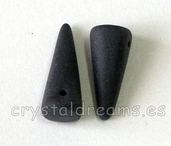 Spike 7x17mm Agujero 1mm Jet Mate - - Crystaldreams Abalorios