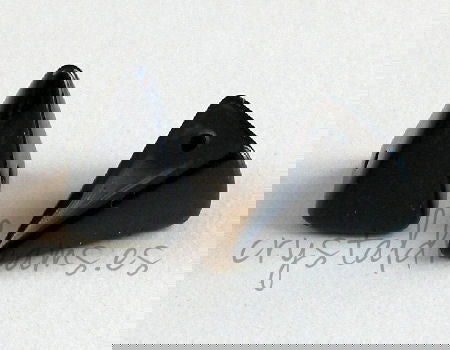 Spike cuadrados Agujero: 1mm - 11x7mm - Jet - - Crystaldreams Abalorios