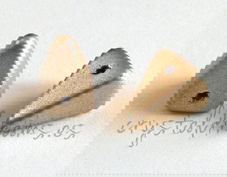 Spike cuadrados Agujero: 1mm - 11x7mm - Light Gold Mate - - Crystaldreams Abalorios