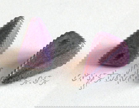 Spike cuadrados Agujero: 1mm - 11x7mm Opaque Amethyst Gold ceram - - Crystaldreams Abalorios