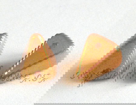 Spike cuadrados Agujero: 1mm - 11x7mm Opaque Rose Gold ceramic - - Crystaldreams Abalorios