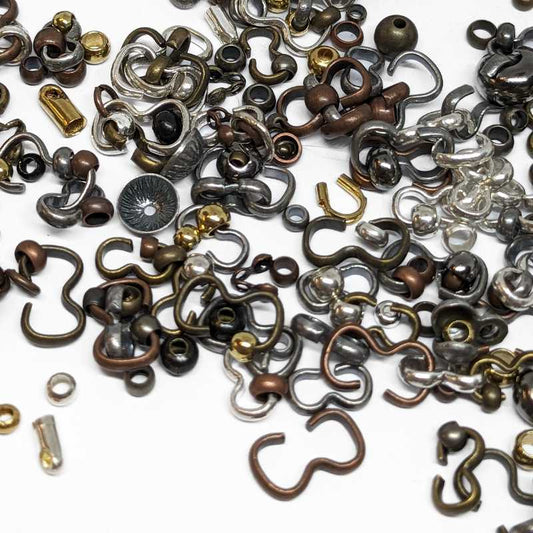 Surtido fornituras mixtas de calidad 50 gramos + de 1000 piezas - - Crystaldreams Abalorios