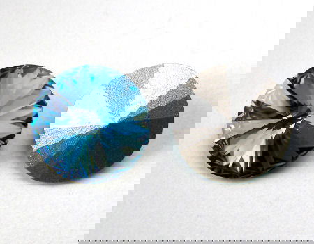 Swarovski Elements - 1122 14mm Rivoli - Aquamarine Silver Foiled - - Crystaldreams Abalorios