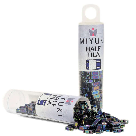 TLH-455 Tubo de Miyuki Half-Tila - Medium Blue Iris -