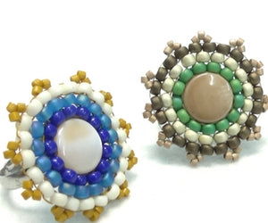 TUTORIAL Anillo "Sun" - Brick Stitch circular - - Crystaldreams Abalorios