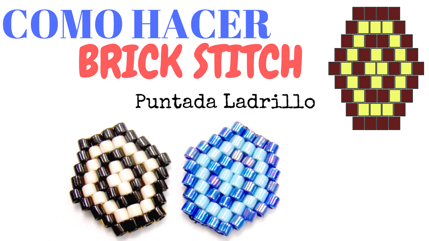 TUTORIAL Hexágono con tecnica Brick Stitch - - Crystaldreams Abalorios