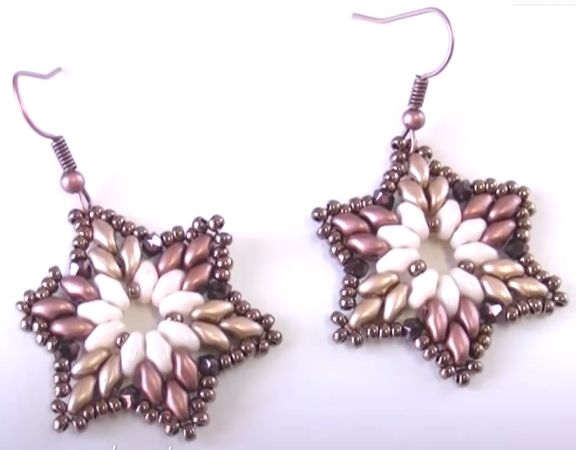 TUTORIAL Pendientes Estrella con SuperDuo - - Crystaldreams Abalorios