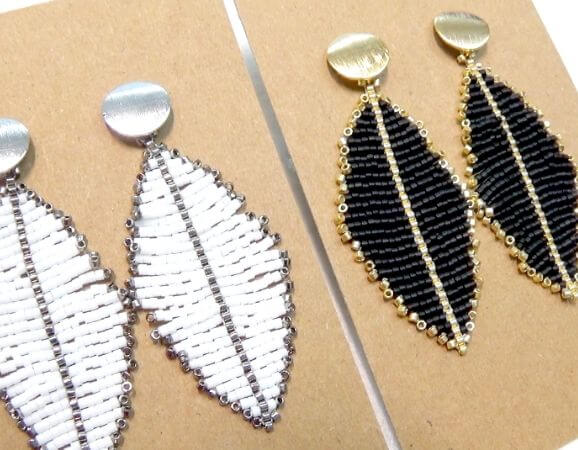 TUTORIAL Pendientes Hoja con MIYUKI Delica - - Crystaldreams Abalorios