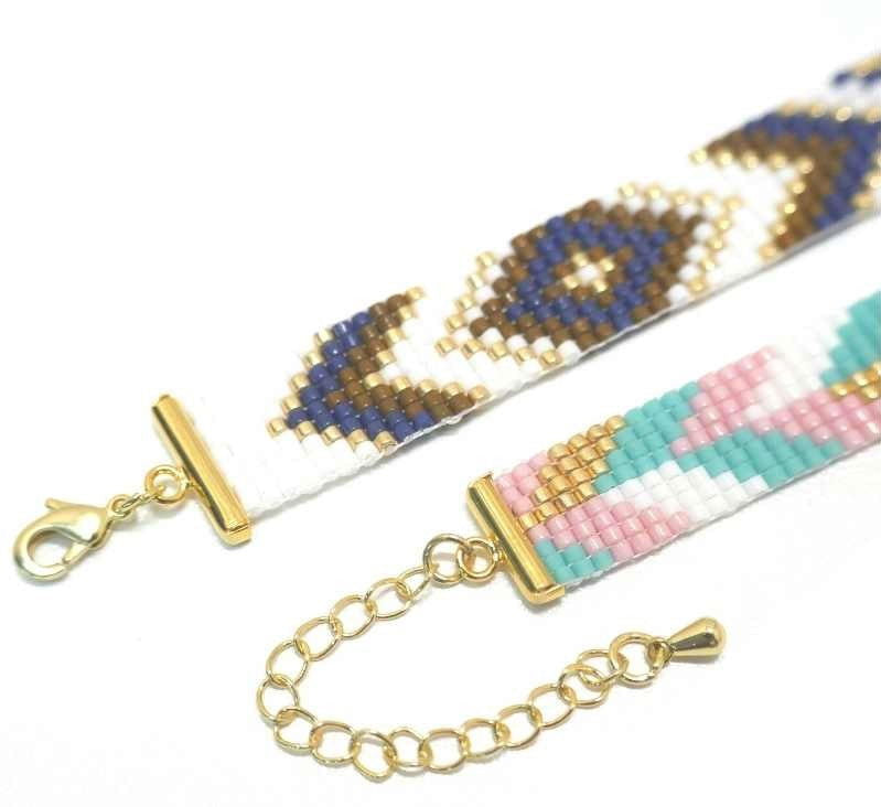 TUTORIAL Pulseras con telar de abalorios y terminales Miyuki con video - - Crystaldreams Abalorios