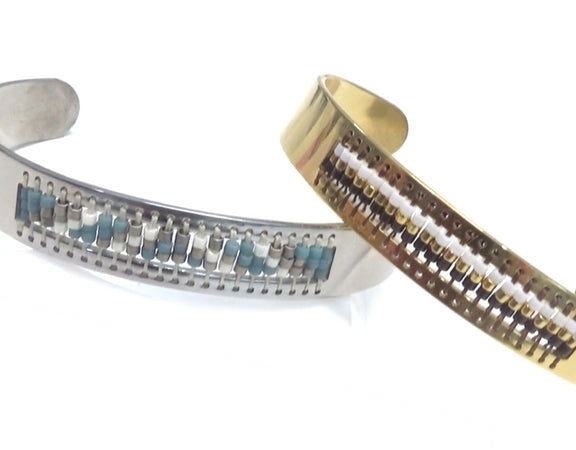 TUTORIAL pulsera de MIYUKI con base especial de metal - - Crystaldreams Abalorios