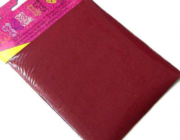 Tela algodón termoadhesiva 12x14cm 2 uds. Garnet - - Crystaldreams Abalorios