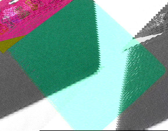 Tela algodón termoadhesiva 12x14cm 2 unidades Turquoise Green - - Crystaldreams Abalorios