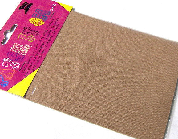 Tela algodón termoadhesiva 12x14cm 2uds Lt Brown - - Crystaldreams Abalorios