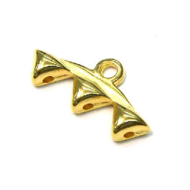 Terminal Cymbal para DiamonDUO Beads 3 puntas 24k Gold Plated - - Crystaldreams Abalorios