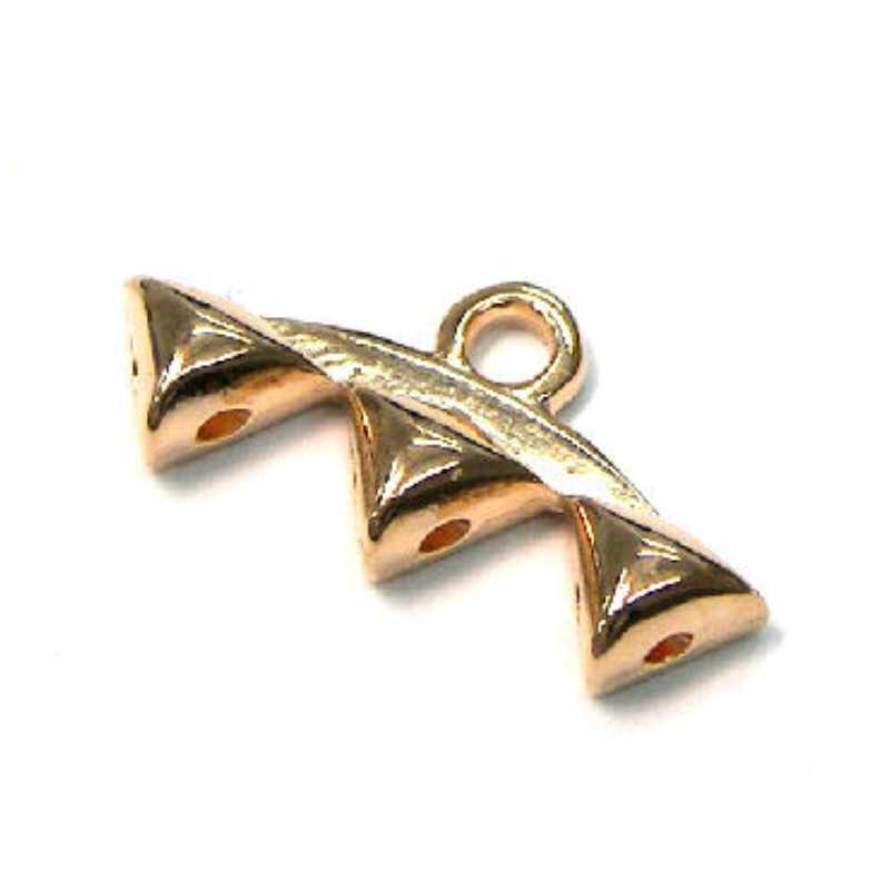 Terminal Cymbal para DiamonDUO Beads 3 puntas Rose Gold - - Crystaldreams Abalorios
