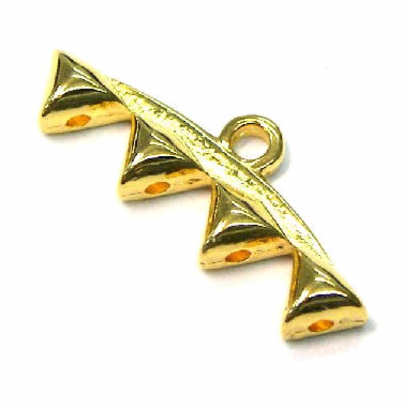 Terminal Cymbal para DiamonDUO Beads 4 puntas 24k Gold Plated - - Crystaldreams Abalorios