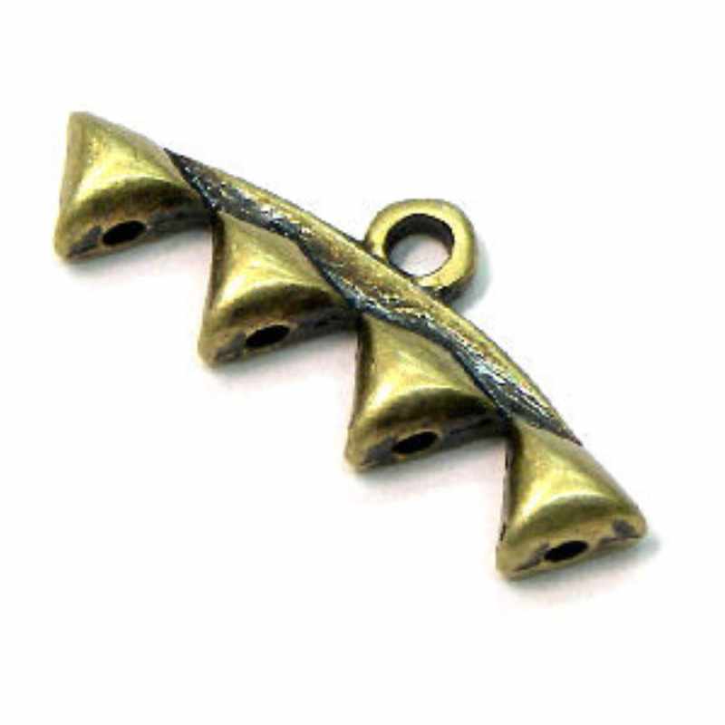 Terminal Cymbal para DiamonDUO Beads 4 puntas Bronce - - Crystaldreams Abalorios
