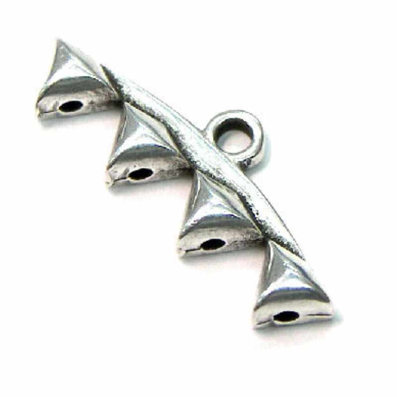 Terminal Cymbal para DiamonDUO Beads 4 puntas Silver Plated - - Crystaldreams Abalorios